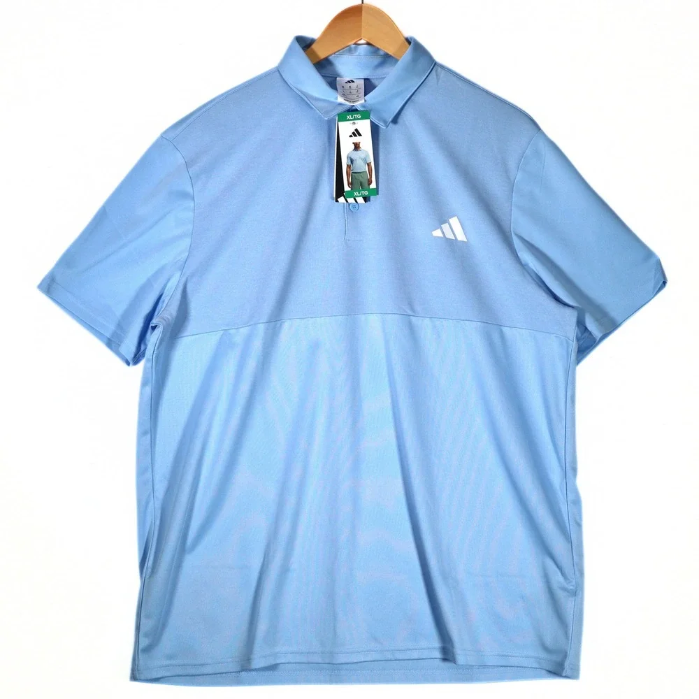 Adidas Mens XL Blue Polo Shirt NWT Golf Active Performance Casual Top